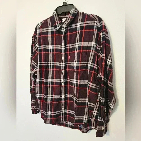 Levi's Flannel Relaxed Fit Size Medium EUC - Picture 1 of 8